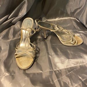 Silver formal shoes
